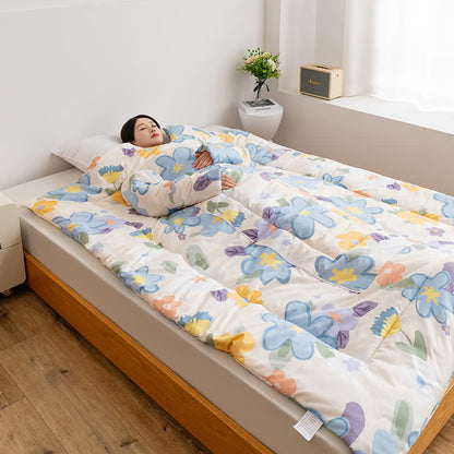 Couette portable à motif floral