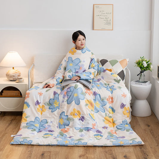 Couette portable à motif floral