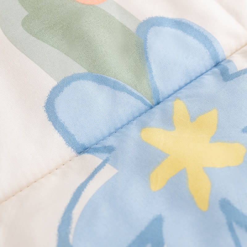 Couette portable à motif floral