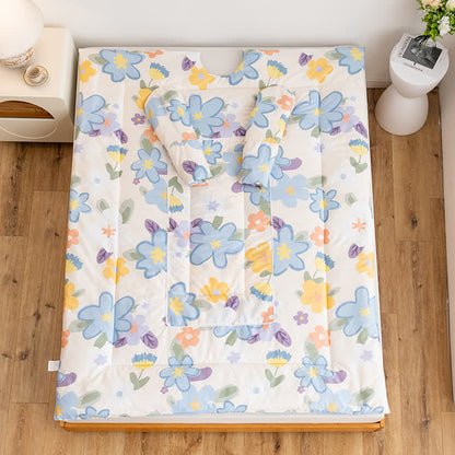 Couette portable à motif floral