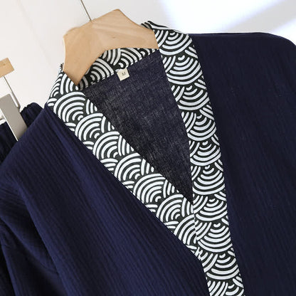 Ensemble pyjama kimono en gaze de coton neutre