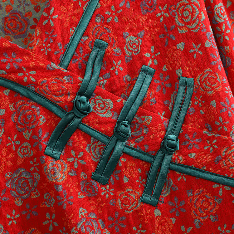 Ensemble pyjama oversize en coton avec bouton grenouille et rose - image 6