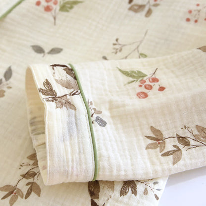 Ensemble pyjama country en gaze de coton jacquard