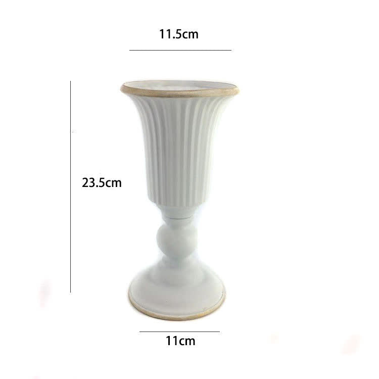 Vase à fleurs séchées en fer rétro pour décoration d'intérieur