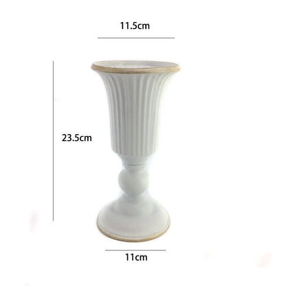 Vase à fleurs séchées en fer rétro pour décoration d'intérieur