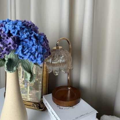 Vase en bois simple pour fleurs séchées