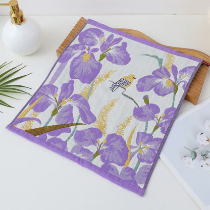 Serviette fonctionnelle en gaze de coton pastorale Jacquard