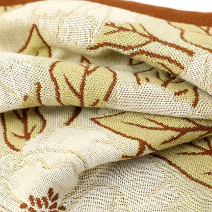 Torchon de cuisine en gaze de coton jacquard à motif floral rétro