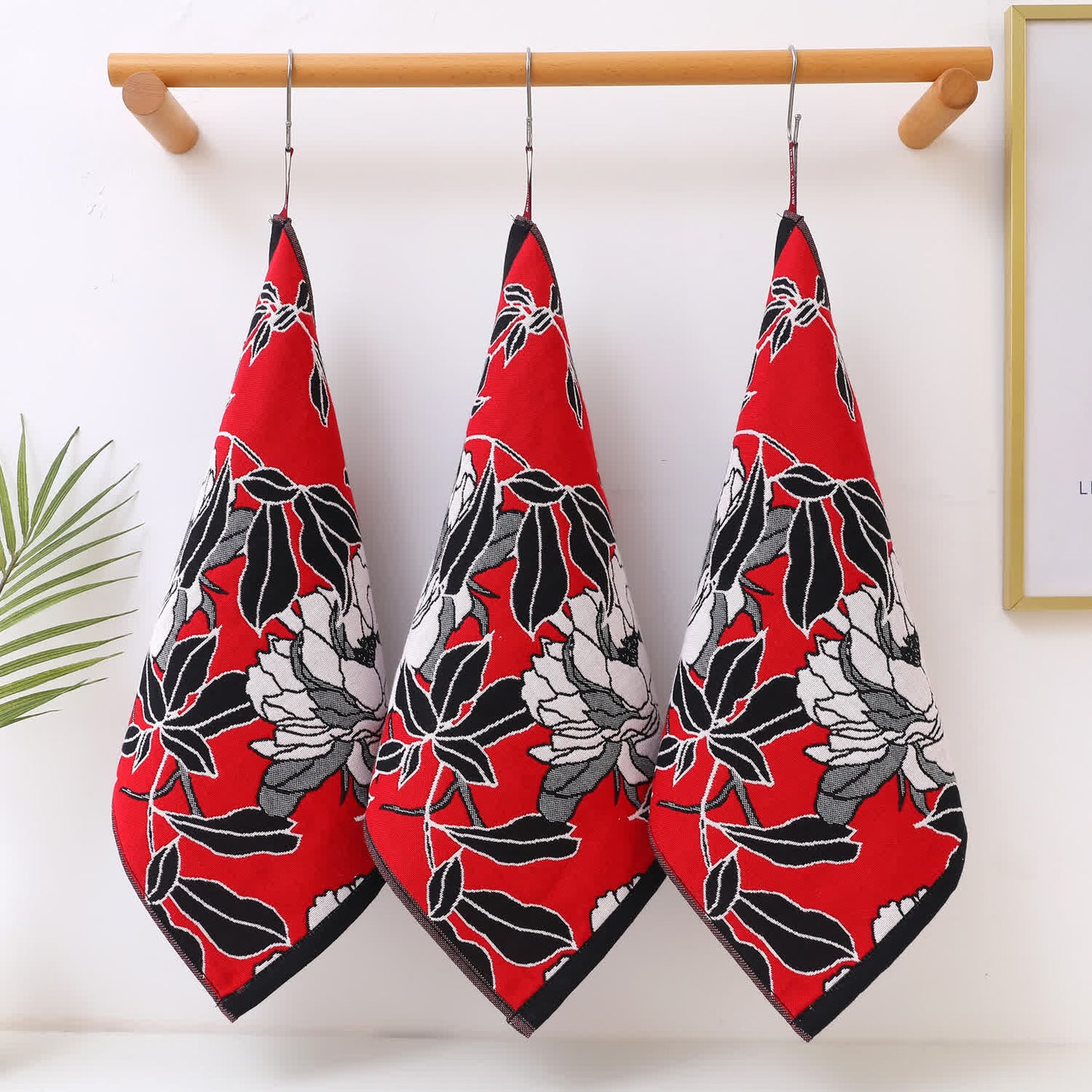 Torchon de cuisine en gaze de coton doux à motif floral
