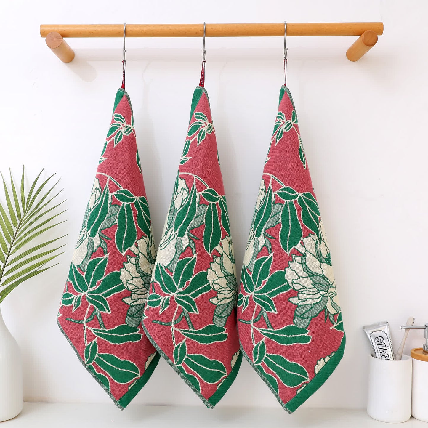 Torchon de cuisine en gaze de coton doux à motif floral