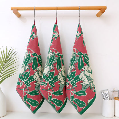 Torchon de cuisine en gaze de coton doux à motif floral