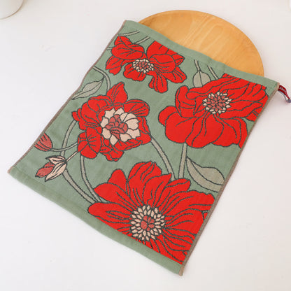 Torchon de cuisine en gaze de coton doux à motif floral