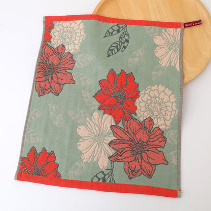 Torchon de cuisine en gaze de coton doux à motif floral