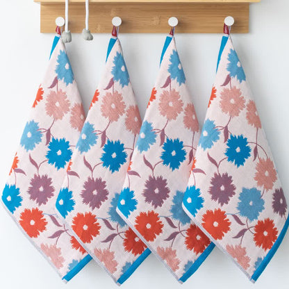 Torchon de cuisine en gaze de coton doux à motif floral