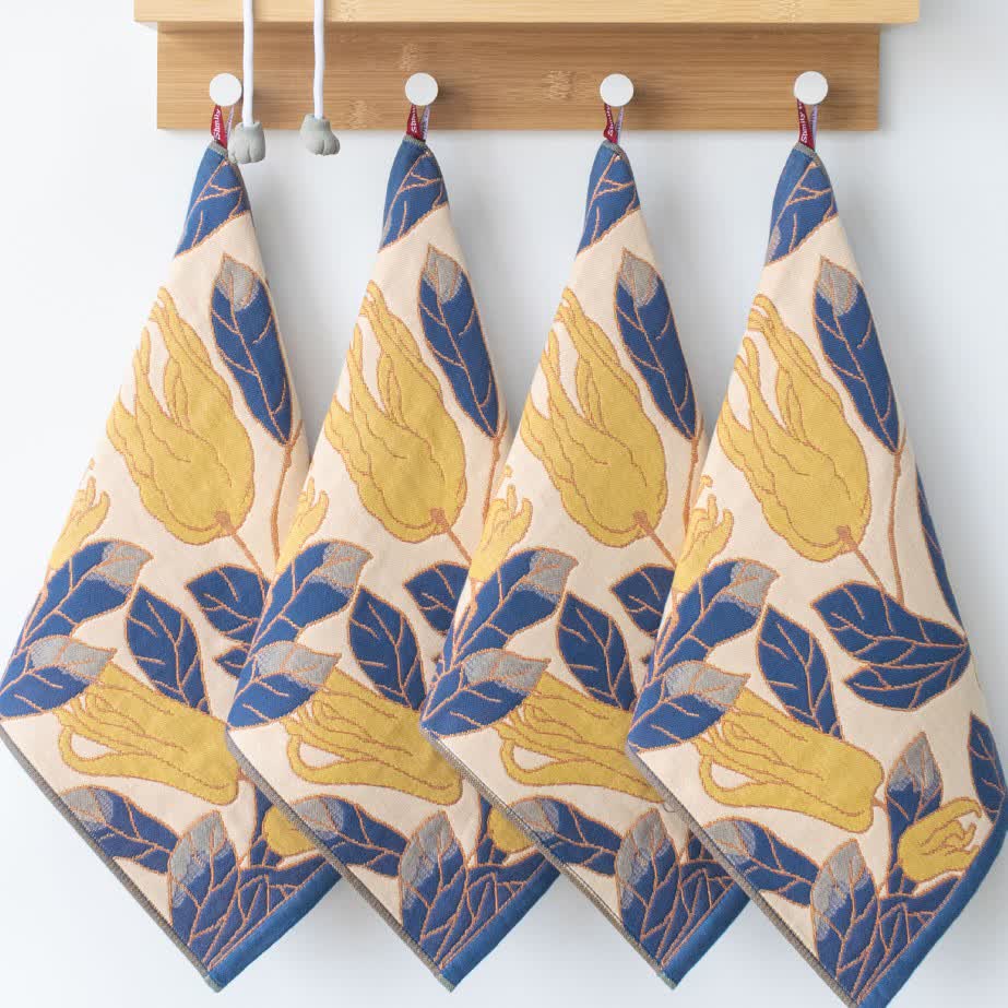 Torchon de cuisine en gaze de coton doux à motif floral
