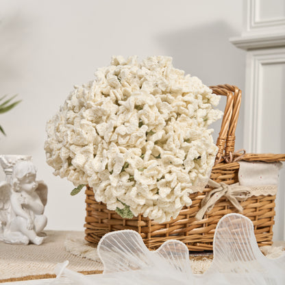 Bouquet d'hortensias au crochet, décoration d'intérieur, ornement