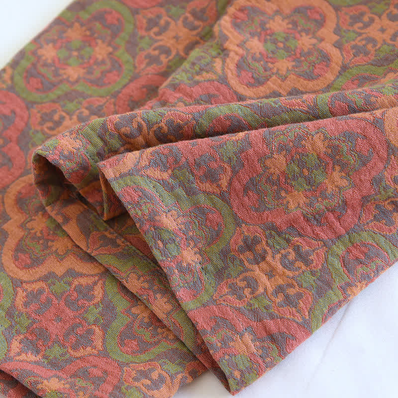 Ensemble de vêtements de détente rétro en gaze de coton jacquard