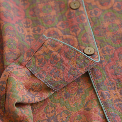 Ensemble de vêtements de détente rétro en gaze de coton jacquard