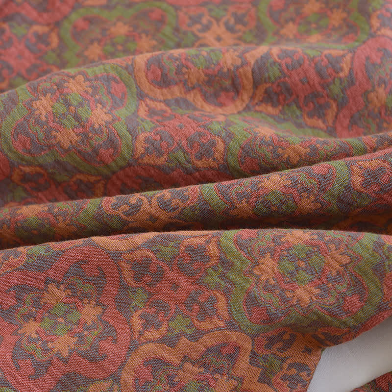 Ensemble de vêtements de détente rétro en gaze de coton jacquard