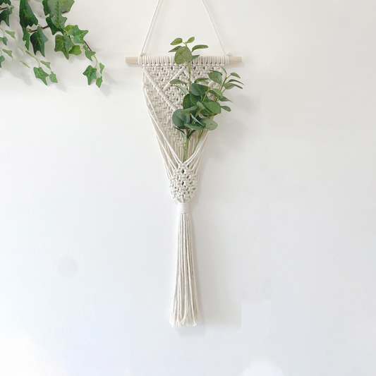 Tapisserie en coton tissée à la main avec motif floral