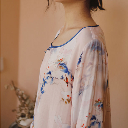 Ensemble pyjama rural, doux et respirant en fibre de bambou