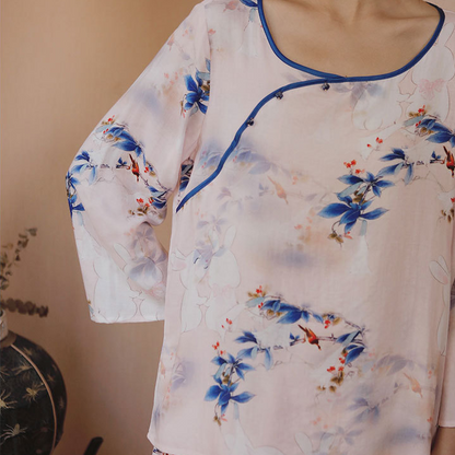 Ensemble pyjama rural, doux et respirant en fibre de bambou