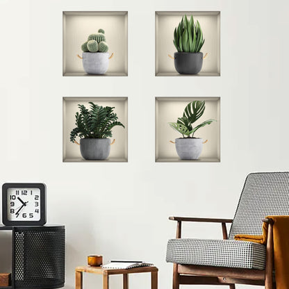Stickers muraux 3D autocollants avec plantes botaniques