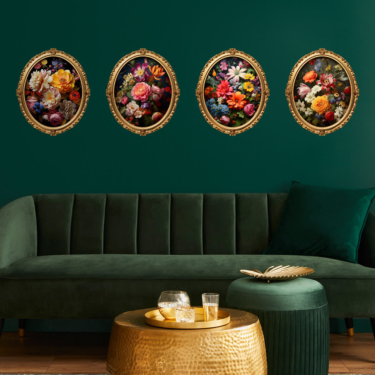 Stickers muraux autocollants « Fleurs Vintage »
