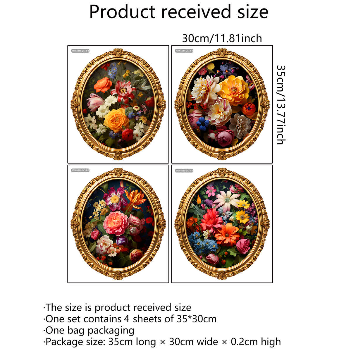 Stickers muraux autocollants « Fleurs Vintage »