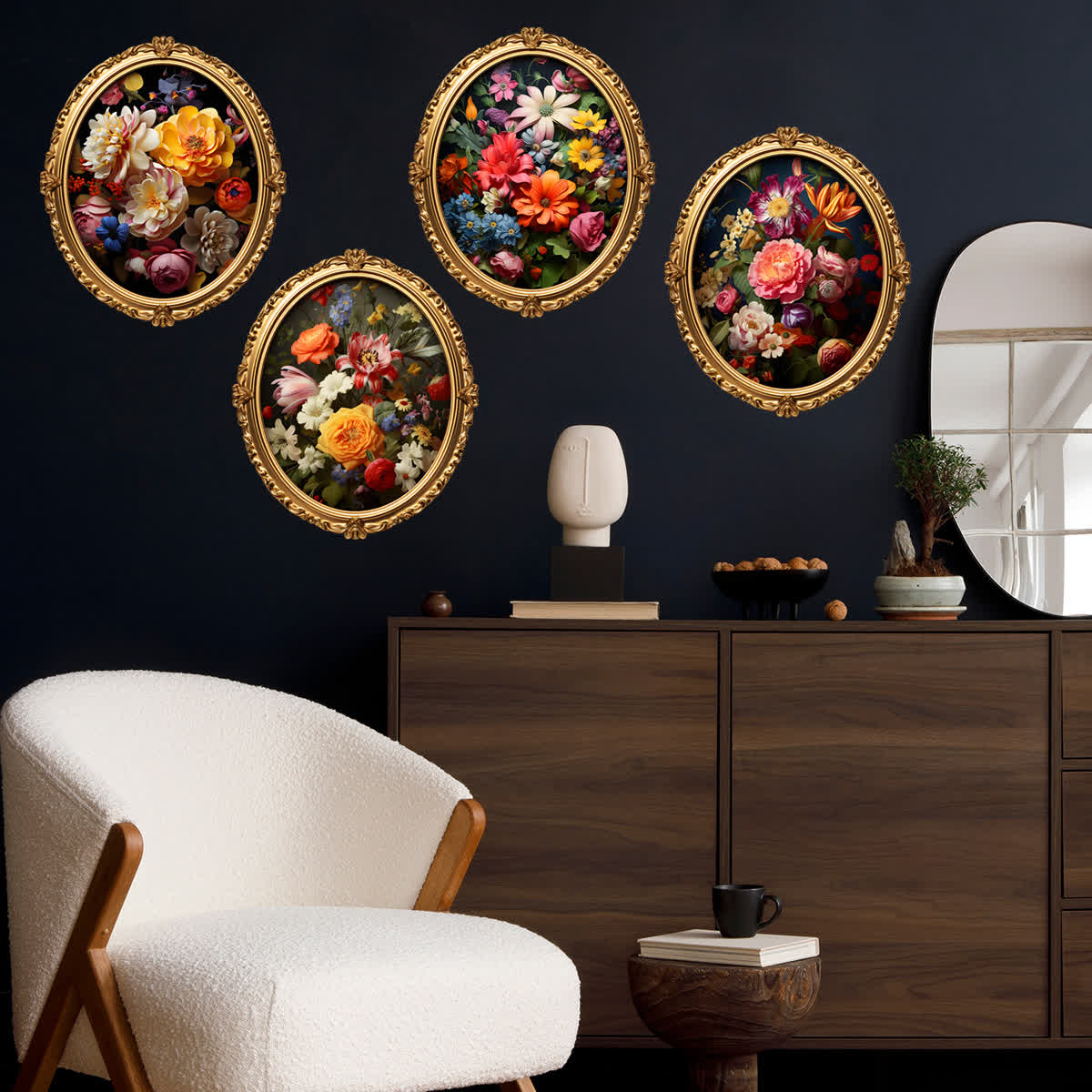Stickers muraux autocollants « Fleurs Vintage »