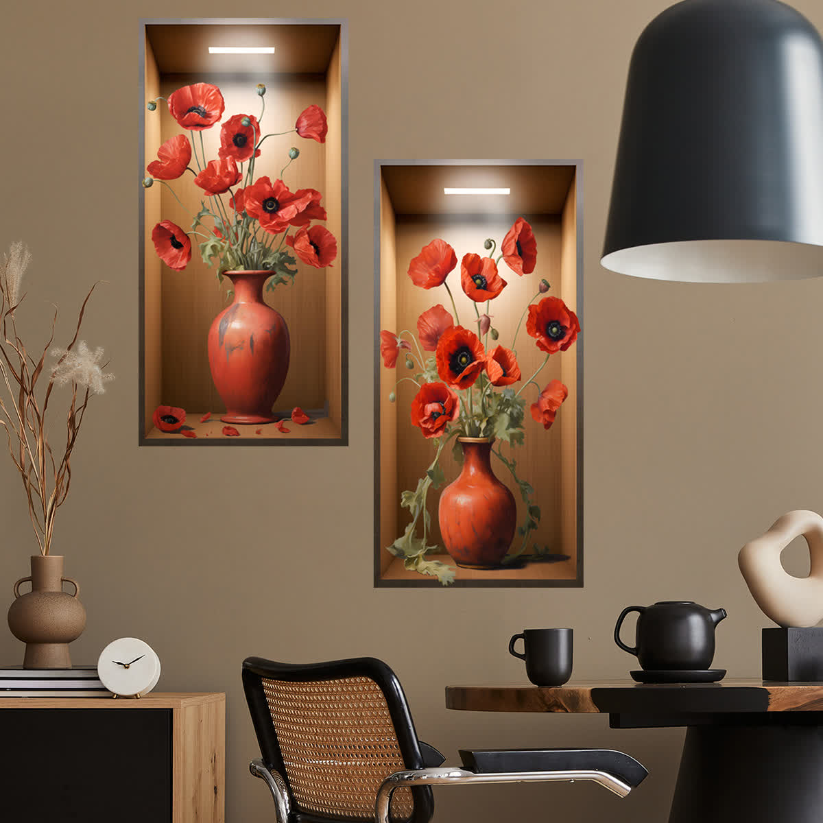 Décoration murale en forme de fleur 3D