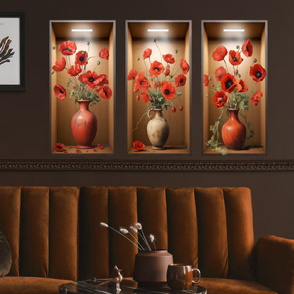 Décoration murale en forme de fleur 3D