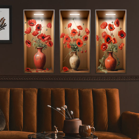 Décoration murale en forme de fleur 3D