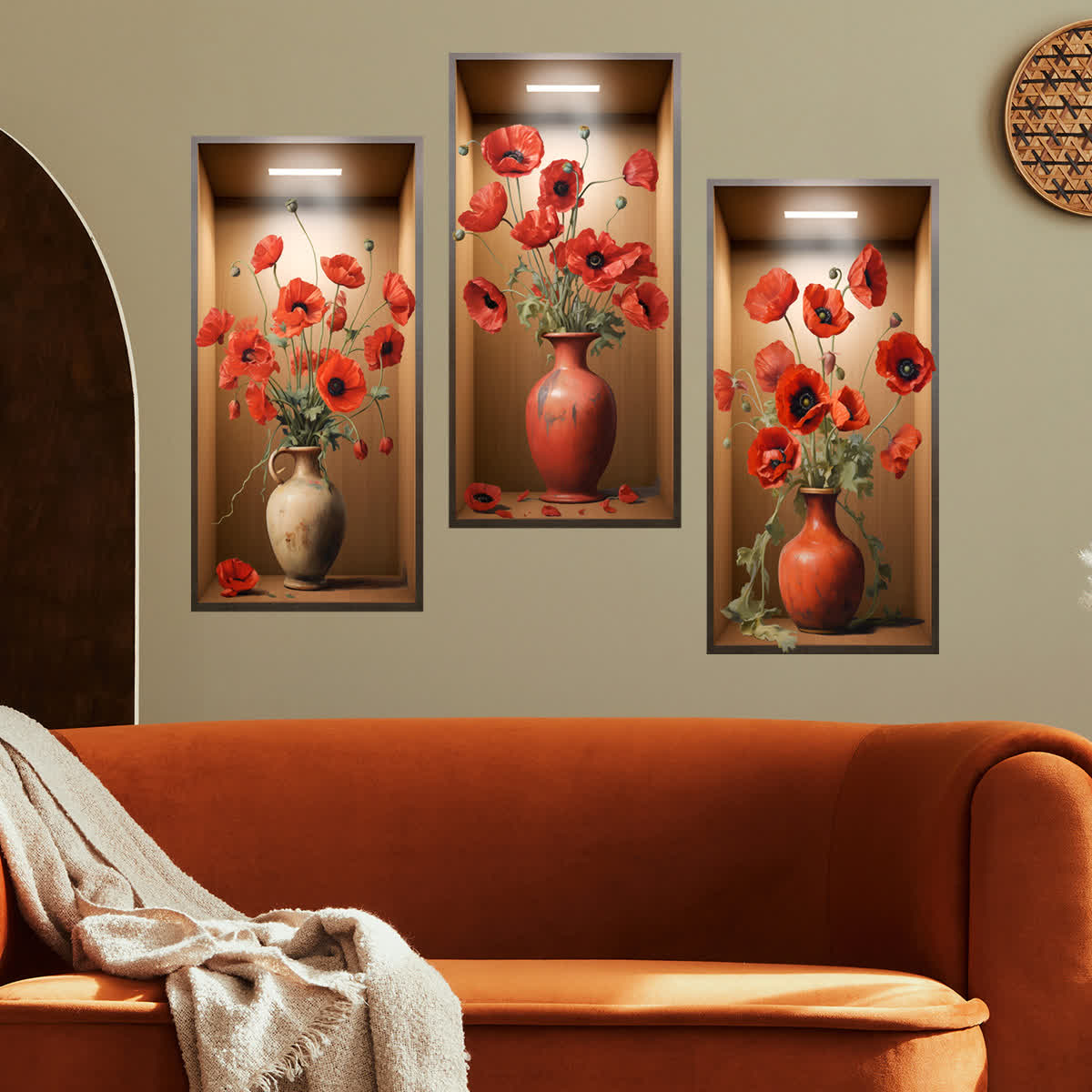 Décoration murale en forme de fleur 3D