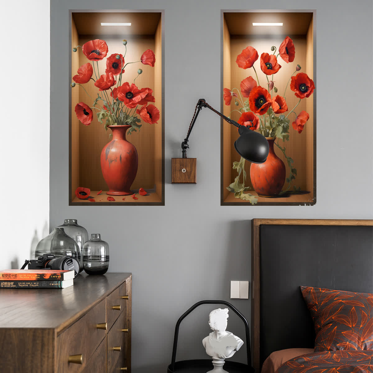 Décoration murale en forme de fleur 3D
