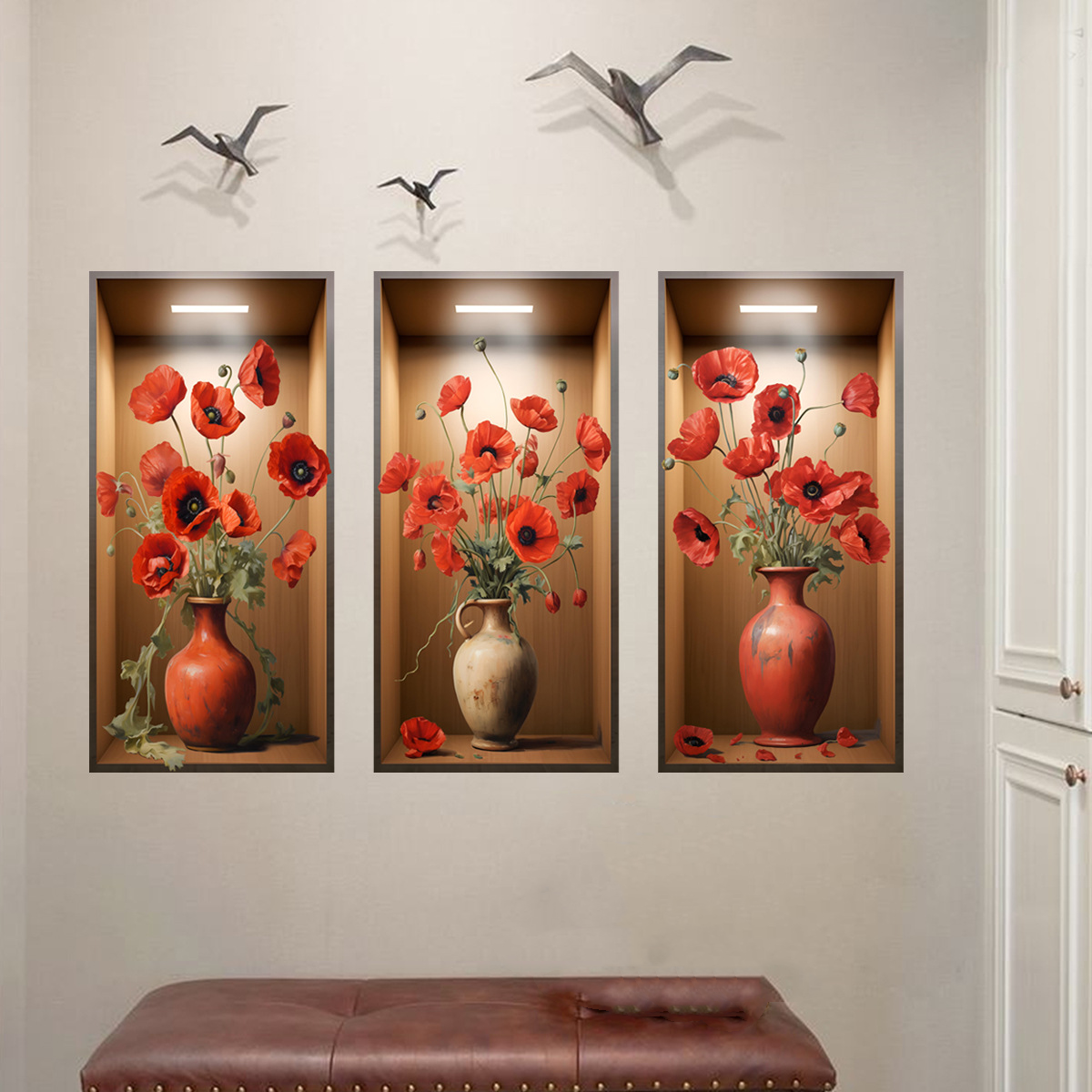Décoration murale en forme de fleur 3D