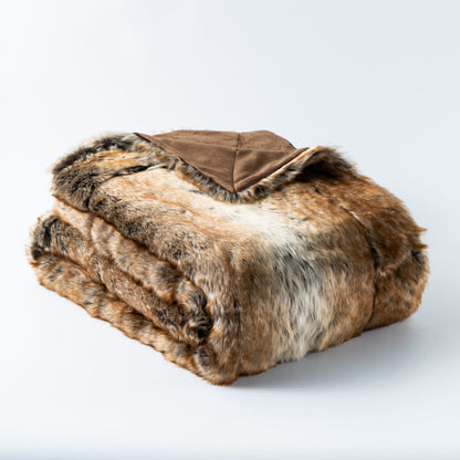 Couverture d'hiver luxueuse en fausse fourrure