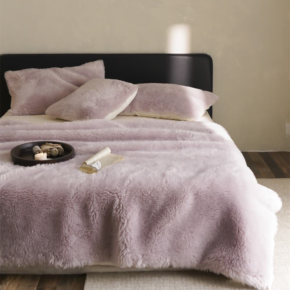 Couverture polaire double face unie