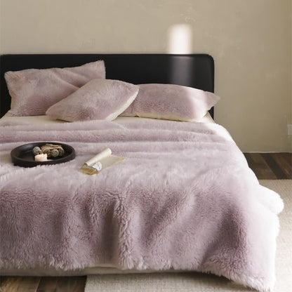 Couverture polaire double face unie