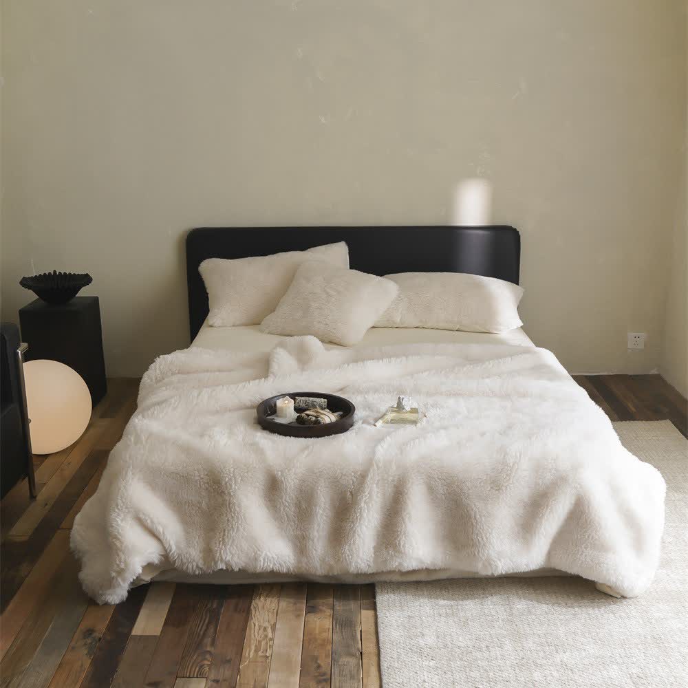 Couverture polaire double face unie