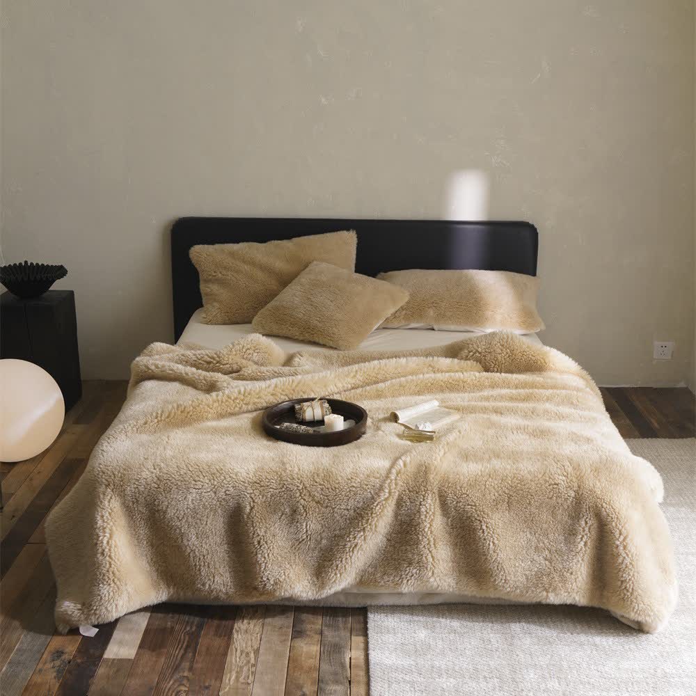 Couverture polaire double face unie