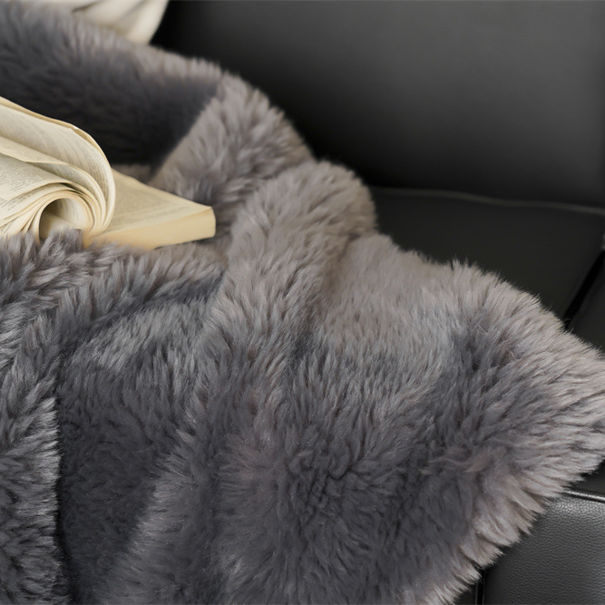 Couverture polaire double face unie