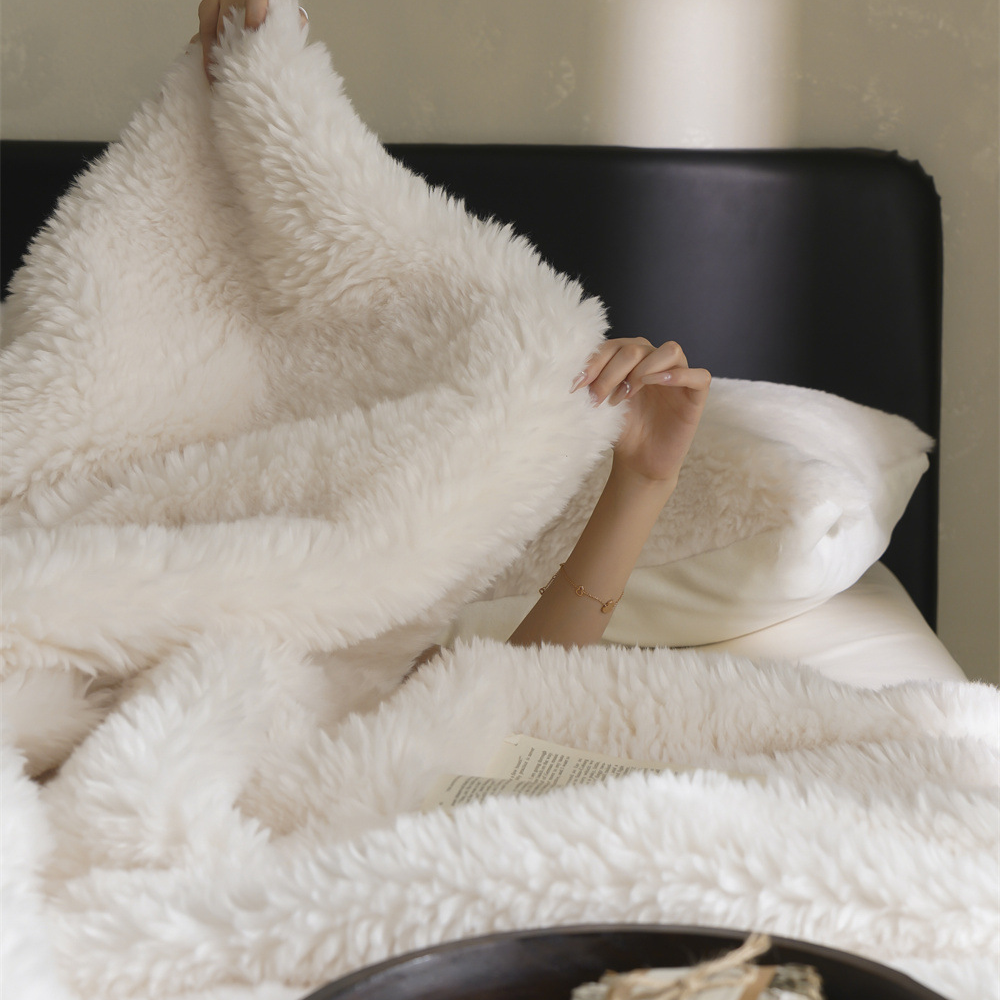 Couverture polaire double face unie