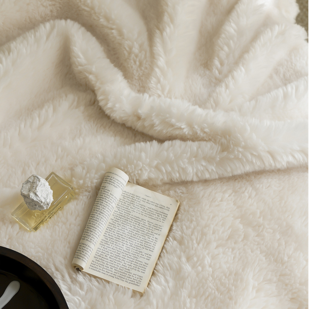 Couverture polaire double face unie