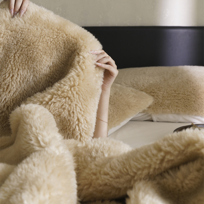 Couverture polaire double face unie
