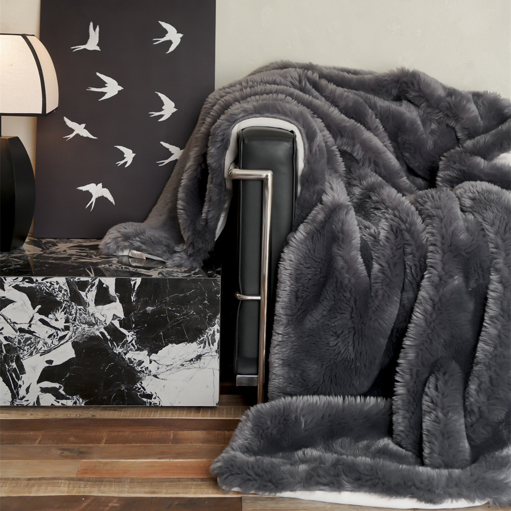 Couverture polaire double face unie