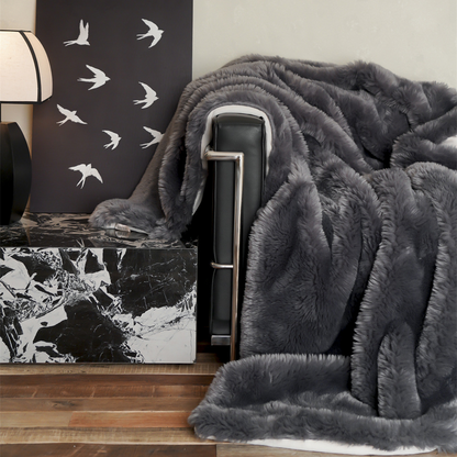 Couverture polaire double face unie