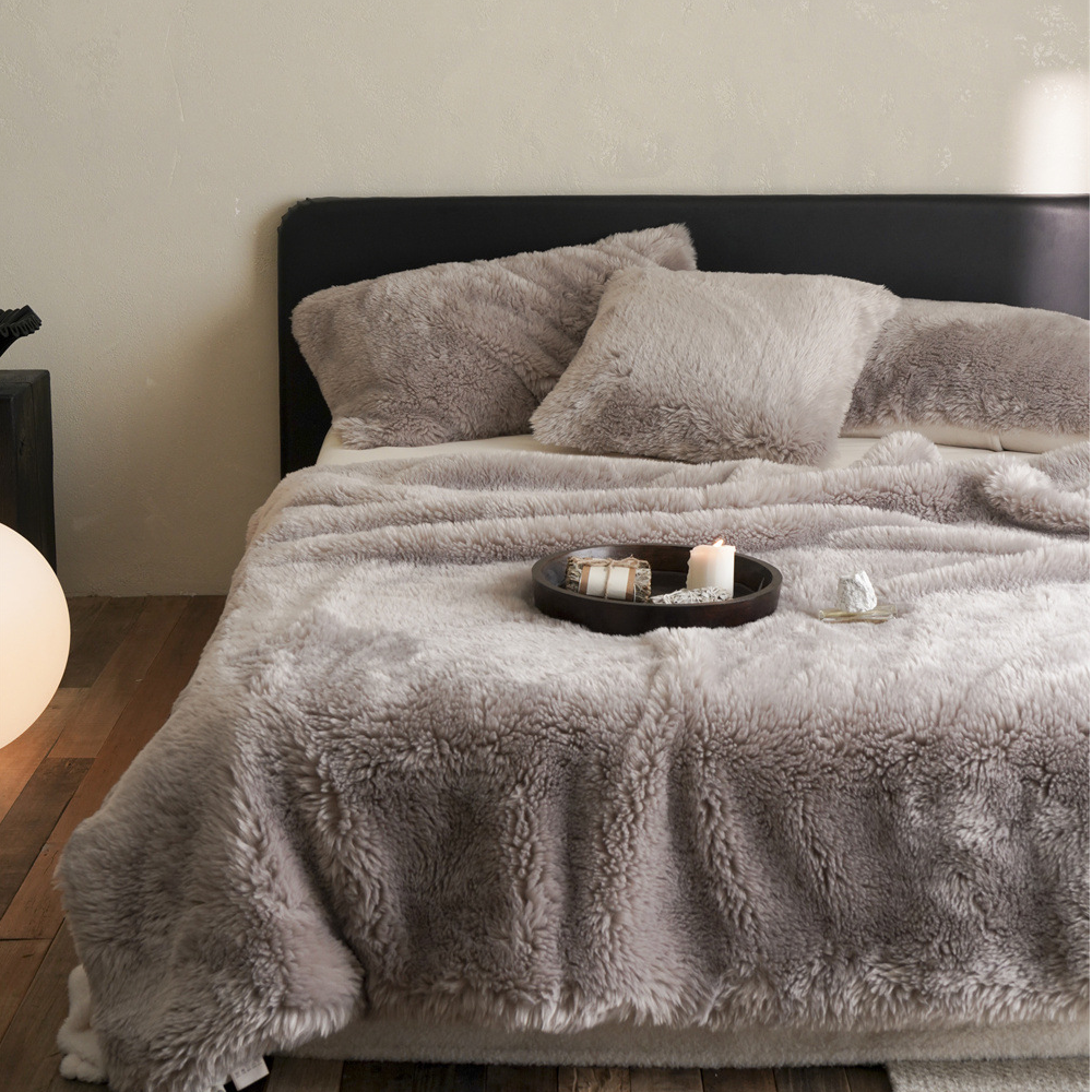 Couverture polaire double face unie