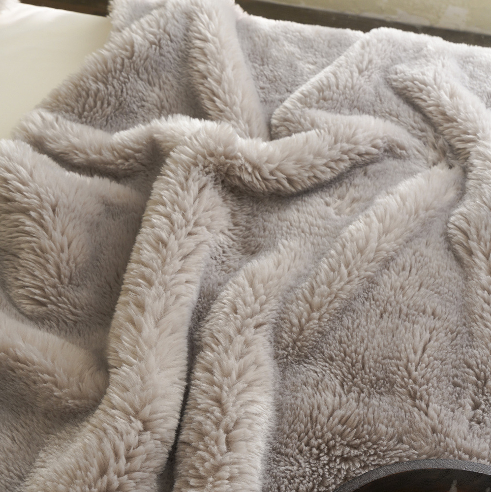 Couverture polaire double face unie