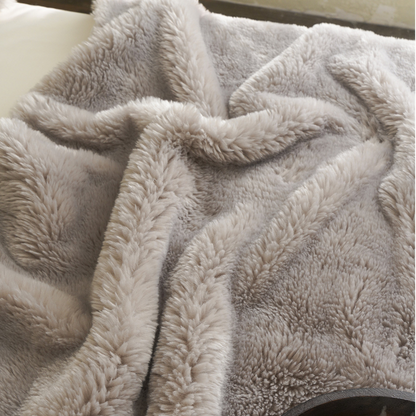 Couverture polaire double face unie